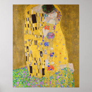 Gustav Klimt Der Kiss Vertical Zoom Poster
