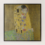 Gustav Klimt, der Kuss<br><div class="desc">Puzzle mit dem Gustav Klimt Kunstwerk namens "Der Kuss" mit einer schwarzen Grenze. "The Kiss" Gemälde sind ein Gemälde mit einem Mann und einer Frau in einem Kuss auf einem Imitat mit goldenem und grünem Hintergrund. Personalisierbar.</div>