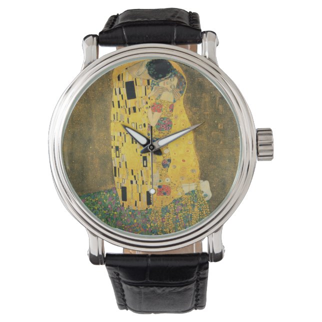 GUSTAV KLIMT - Der Kuss 1907 Armbanduhr (Vorderseite)