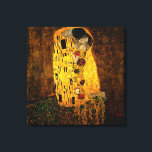 Gustav Klimt der Kuss auf Tuch Leinwanddruck<br><div class="desc">Ein österreichischer symbolischer Maler, 1862 - 1918. Das ist ein Ölgemälde, in dem goldene Blattschichten aufgetragen werden, was ihm ein auffallendes Aussehen verleiht.</div>