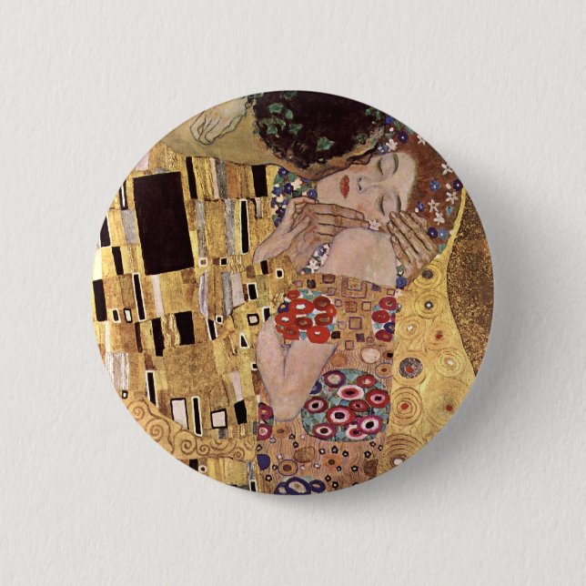 Gustav Klimt ~ der Kuss Button (Vorderseite)