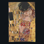 Gustav Klimt: Der Kuss (Detail) Handtuch<br><div class="desc">Ein schönes klassisches Geschirrtuch,  das ein romantisches Paar teilt einen Kuss,  gemalt vom österreichischen Symbolistmaler Gustav Klimt kennzeichnet.</div>