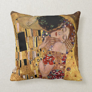 Gustav Klimt: Der Kuss (Detail) Kissen