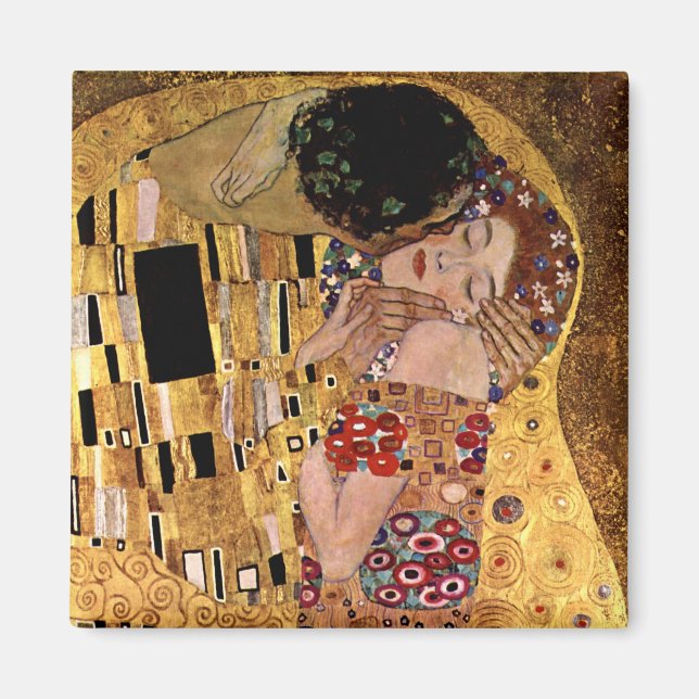 Gustav Klimt: Der Kuss (Detail) Magnet (Vorne)