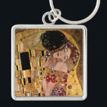 Gustav Klimt: Der Kuss (Detail) Schlüsselanhänger<br><div class="desc">Eine schöne klassische Schlüsselkette,  die ein romantisches Paar teilt einen Kuss,  gemalt vom österreichischen Symbolistmaler Gustav Klimt kennzeichnet.</div>