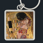 Gustav Klimt: Der Kuss (Detail) Schlüsselanhänger<br><div class="desc">Eine schöne klassische Schlüsselkette,  die ein romantisches Paar teilt einen Kuss,  gemalt vom österreichischen Symbolistmaler Gustav Klimt kennzeichnet.</div>