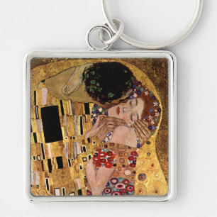 Gustav Klimt: Der Kuss (Detail) Schlüsselanhänger
