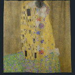 Gustav Klimt, der Kuss Duschvorhang<br><div class="desc">Duschvorhang mit dem Gustav Klimt Kunstmalerei namens "Der Kuss". "The Kiss" Gemälde ist ein Gemälde mit einem Mann und Frauen in einem Kuss auf einem Imitat goldgelb und grünem Hintergrund. Anpassbar.</div>