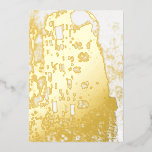 Gustav Klimt - Der Kuss Folien Feiertagskarte<br><div class="desc">Der Kuss - Gustav Klimt 1907-1908</div>