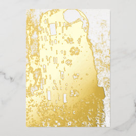 Gustav Klimt - Der Kuss Folien Feiertagskarte