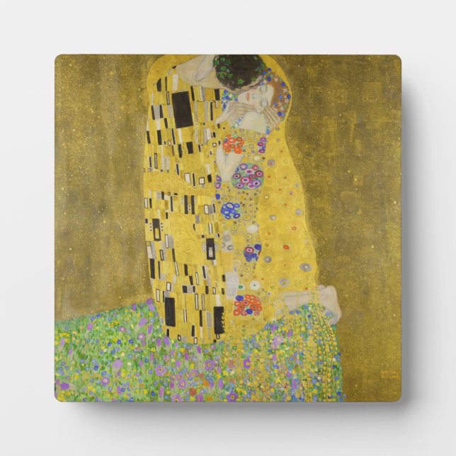 Gustav Klimt - Der Kuss Fotoplatte (Vorderseite)