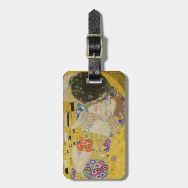 Gustav Klimt - Der Kuss Gepäckanhänger (Vorderseite vertikal)