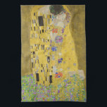 Gustav Klimt - Der Kuss Geschirrtuch<br><div class="desc">Der Kuss - Gustav Klimt 1907-1908</div>