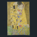 Gustav Klimt - Der Kuss Geschirrtuch<br><div class="desc">Der Kuss - Gustav Klimt 1907-1908</div>