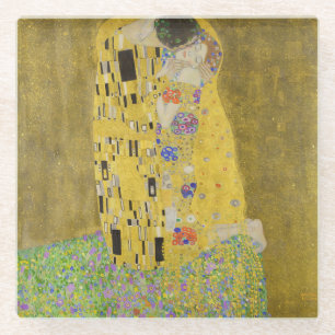 Gustav Klimt - Der Kuss Glasuntersetzer