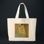 Gustav Klimt "Der Kuss" Jumbo Stoffbeutel<br><div class="desc">Gustav Klimts Meisterwerk: "Der Kuss". "Der Kuss", erstellt vom österreichischen Maler Gustav Klimt. Es gilt als sein berühmtestes Werk. Er malte es zwischen den Jahren 1907 und 1908, die den Höhepunkt seiner "Goldenen Periode" bildeten, als er eine Reihe von Werken malte, die Blattgold verwendeten. Österreich betrachtet "The Kiss" als nationalen...</div>