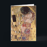 Gustav Klimt ~ der Kuss Karte<br><div class="desc">Klimt 1862-1918,  Gustav,  Baumgarten bei Wien,  Österreich</div>