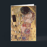 Gustav Klimt ~ der Kuss Karte<br><div class="desc">Klimt 1862-1918,  Gustav,  Baumgarten bei Wien,  Österreich</div>