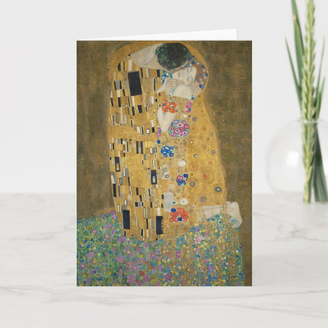 Gustav Klimt - Der Kuss Karte (Vorderseite)