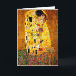 Gustav Klimt, der Kuss, Karte<br><div class="desc">The Kiss,  1907 von Gustav Klimt,  Fine Art</div>