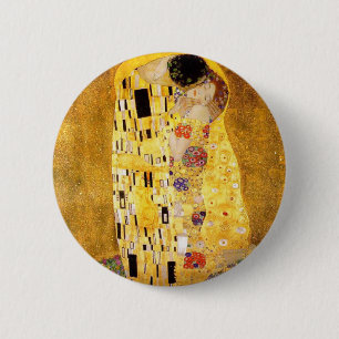 Gustav Klimt der Kuss-Knopf Button