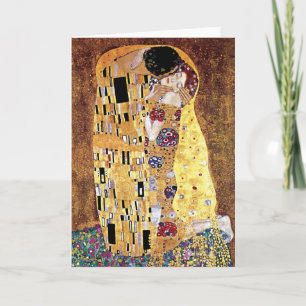 Gustav Klimt - Der Kuss - Kunststil des Jugendstil Karte