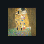 Gustav Klimt - Der Kuss Leinwanddruck<br><div class="desc">Berühmtes Gemälde von Gustav Klimt. Das Kiss ist eines der besten romantischen Gemälde und ein großes Geschenk für Valentinstag und andere romantische Anlässe. Phantastisches Meisterwerk der Symbolik und ein großartiges Werk von Gustav Klimt.</div>