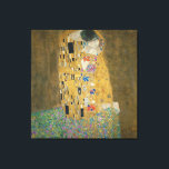 Gustav Klimt - Der Kuss Leinwanddruck<br><div class="desc">Berühmtes Gemälde von Gustav Klimt. Das Kiss ist eines der besten romantischen Gemälde und ein großes Geschenk für Valentinstag und andere romantische Anlässe. Phantastisches Meisterwerk der Symbolik und ein großartiges Werk von Gustav Klimt.</div>