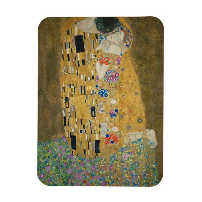 Gustav Klimt - Der Kuss Magnet (Vertikal)