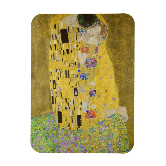 Gustav Klimt - Der Kuss Magnet (Vertikal)
