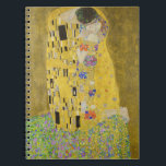 Gustav Klimt - Der Kuss Notizblock<br><div class="desc">Der Kuss - Gustav Klimt 1907-1908</div>