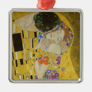 Gustav Klimt - Der Kuss Ornament Aus Metall