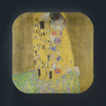 Gustav Klimt - Der Kuss Pappteller<br><div class="desc">Der Kuss - Gustav Klimt 1907-1908</div>