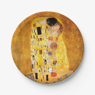 Gustav Klimt "der Kuss" Pappteller