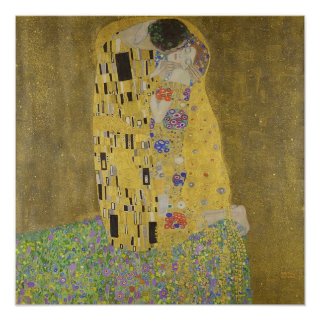 Gustav Klimt Der Kuss Poster (Vorderseite)