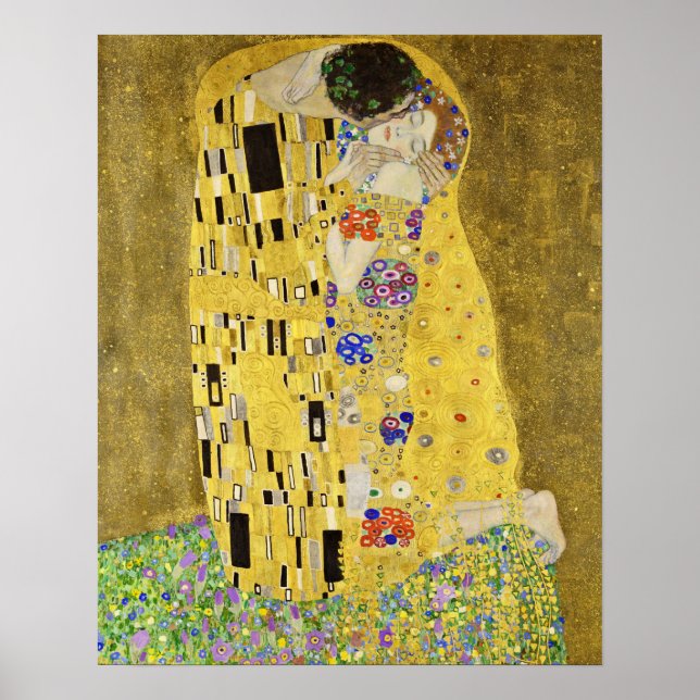 Gustav Klimt - Der Kuss Poster (Vorne)