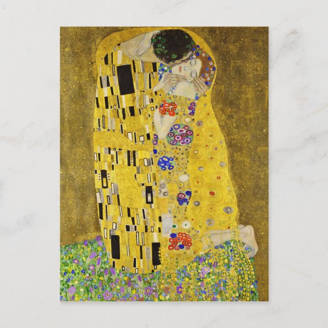 Gustav Klimt - Der Kuss Postkarte (Vorderseite)