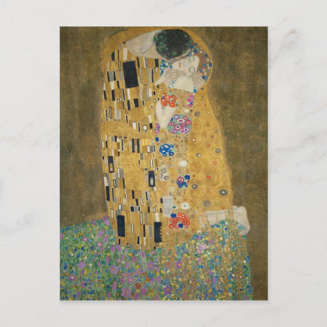 Gustav Klimt - der Kuss Postkarte (Vorderseite)
