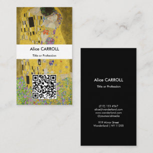 Gustav Klimt - Der Kuss - QR Code Visitenkarte