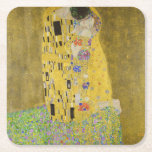Gustav Klimt - Der Kuss Rechteckiger Pappuntersetzer<br><div class="desc">Der Kuss - Gustav Klimt 1907-1908</div>