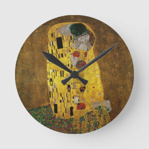 Gustav Klimt der Kuss Runde Wanduhr