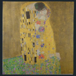 Gustav Klimt "Der Kuss" Serviette<br><div class="desc">Gustav Klimts Meisterwerk: "Der Kuss". "Der Kuss", erstellt vom österreichischen Maler Gustav Klimt. Es gilt als sein berühmtestes Werk. Er malte es zwischen den Jahren 1907 und 1908, die den Höhepunkt seiner "Goldenen Periode" bildeten, als er eine Reihe von Werken malte, die Blattgold verwendeten. Österreich betrachtet "The Kiss" als nationalen...</div>