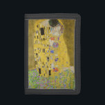 Gustav Klimt - Der Kuss Trifold Geldbörse<br><div class="desc">Der Kuss - Gustav Klimt 1907-1908</div>