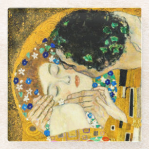 Gustav Klimt Der Kuss / Valentinstag Romantische K Glasuntersetzer