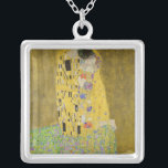 Gustav Klimt - Der Kuss Versilberte Kette<br><div class="desc">Der Kuss - Gustav Klimt 1907-1908</div>