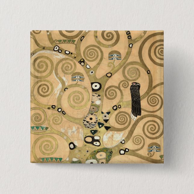 Gustav Klimt - Der Lebensbaum, Stoclet-Fries Button (Vorderseite)