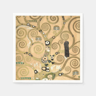 Gustav Klimt - Der Lebensbaum, Stoclet-Fries Serviette