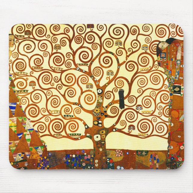 Gustav Klimt Der Mensch und die Weintrauben Mousepad (Vorne)