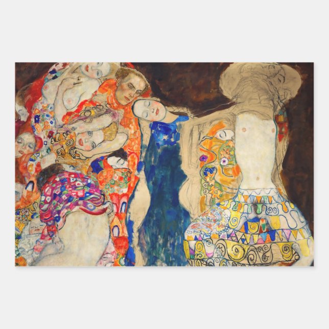 Gustav Klimt - Die Brücke (unvollendet) Geschenkpapier Set (Vorderseite)