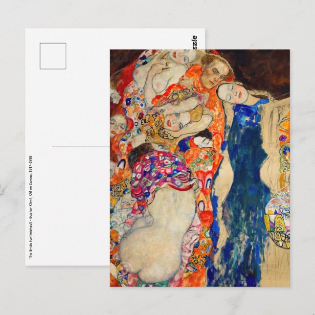 Gustav Klimt - Die Brücke (unvollendet) Postkarte (Vorne/Hinten)